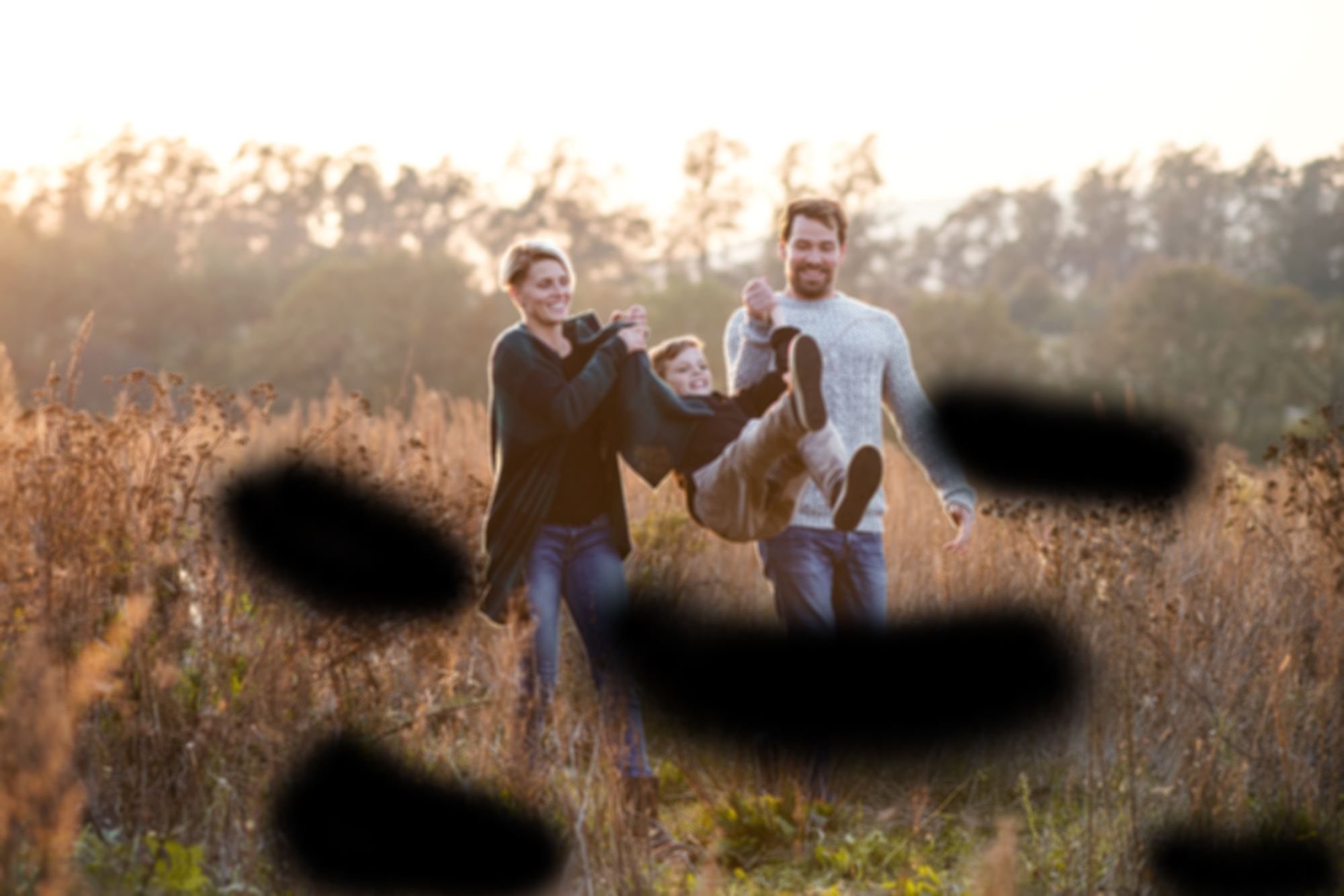 Happy family spending time outdoors, highlighting the importance of healthy eyesight and routine eye care for all ages – eye doctor los angeles